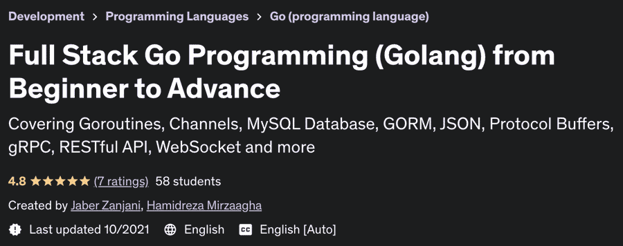 Pictures · Udemy — Full Stack Go Programming (Golang) from Beginner to Advance 2021-10