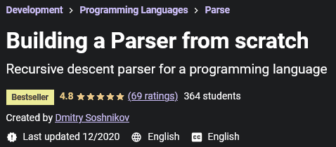 Pictures · Udemy — Building a Parser from scratch 2020-12