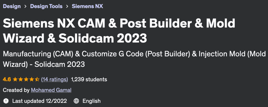 Pictures · Udemy — Siemens NX CAM & Post Builder & Mold Wizard & Solidcam 2023 2022-12