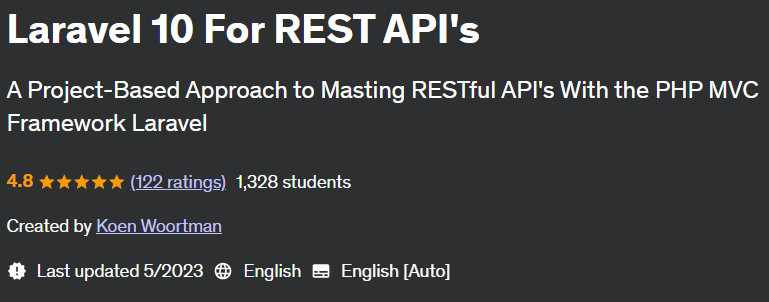 Pictures · Udemy — Laravel 10 For REST API’s 2024-6