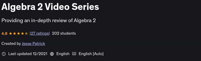 Pictures · Udemy — Algebra 2 Video Series 2021-12