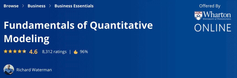 Pictures · Coursera — Fundamentals of Quantitative Modeling 2023-1