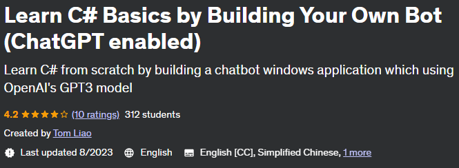 Pictures · Udemy — Learn C# Basics by Building Your Own Bot (ChatGPT enabled) 2023-8