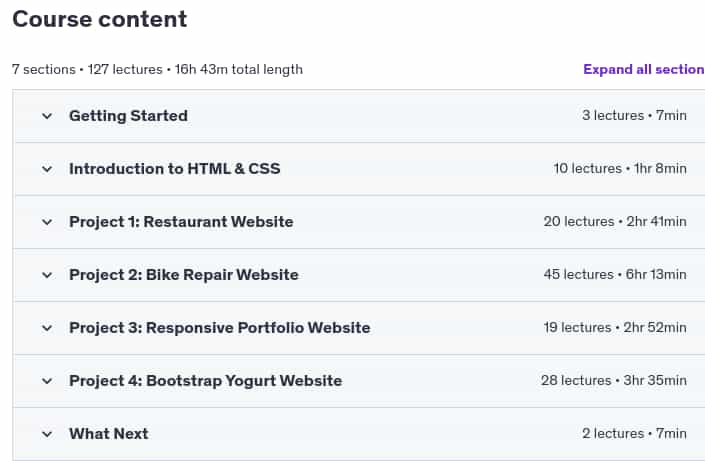 Course topics · Responsive Web Design Essentials – HTML5 CSS3 Bootstrap 2025-1