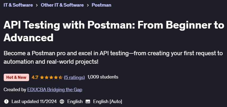 Pictures · Udemy — API Testing with Postman: From Beginner to Advanced 2024-10
