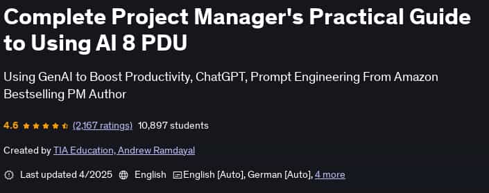 Pictures · Complete Project Manager’s Practical Guide to Using AI 8 PDU 2025-4