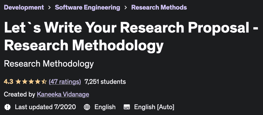 Pictures · Udemy — Let`s Write Your Research Proposal – Research Methodology 2020-7