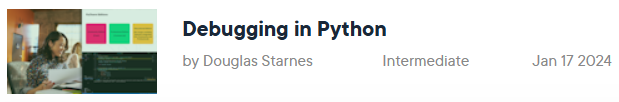 Pictures · Debugging in Python 2024-4