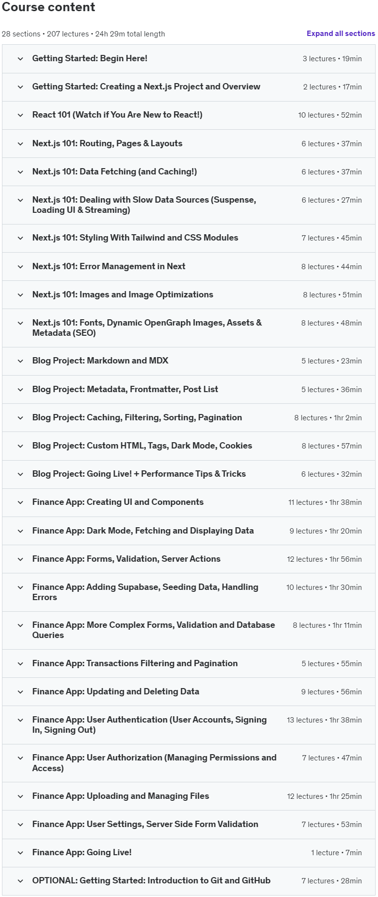 Course topics · Udemy — Master Next.js 14 – Full-Stack Complete Guide 2024-8