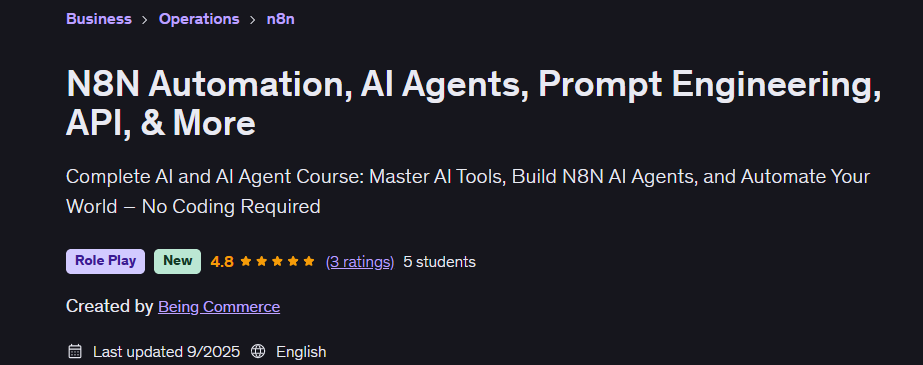 الصور · n8n الأتمتة ، AI الوكلاء، الهندسة السريعة، API& المزيد 2025-9