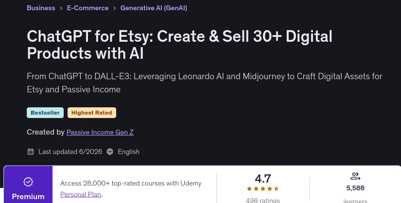 图片 · ChatGPT 此分類上一篇: Create & Sell 30+ 数字产品与 AI 2026-6