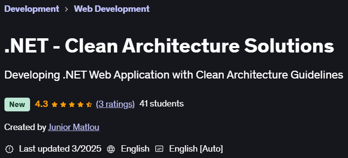 Pictures · Udemy — .NET – Clean Architecture Solutions 2025-1
