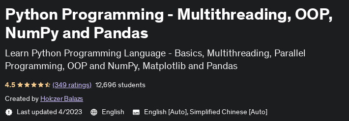 Pictures · Python Programming – Multithreading, OOP, NumPy and Pandas 2020-12