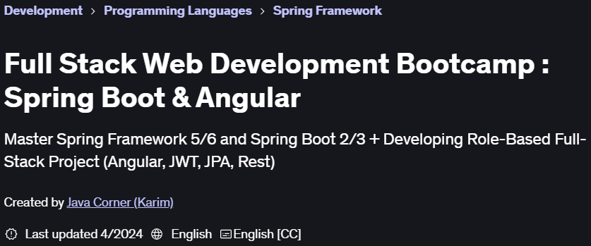 Pictures · Full Stack Web Development Bootcamp : Spring Boot & Angular 2023-3