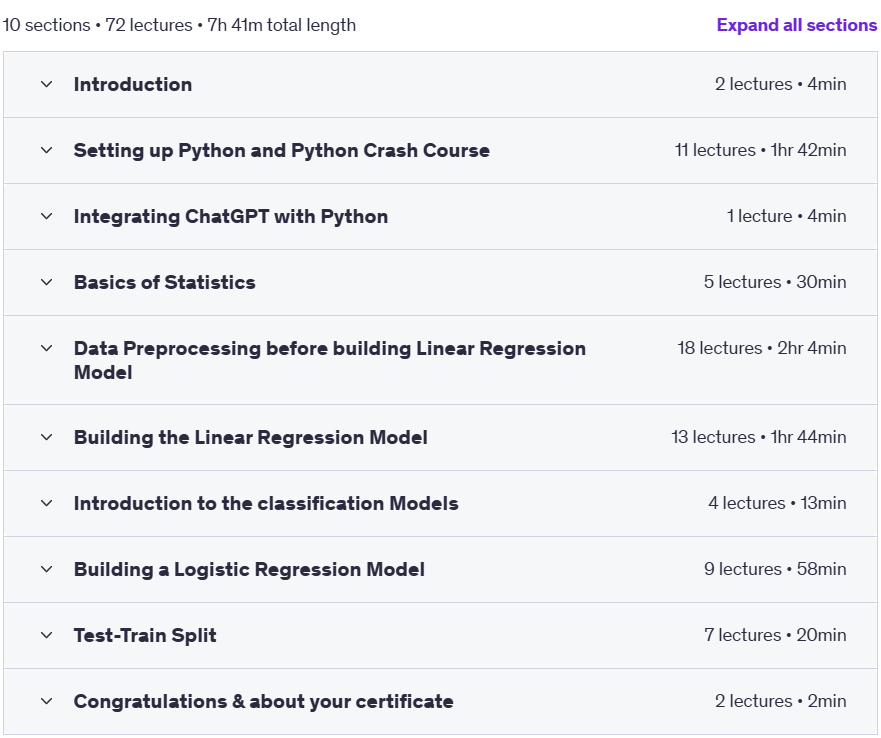 Course topics · Linear Regression and Logistic Regression in Python 2022-11