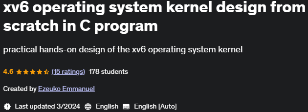 Pictures · Udemy — xv6 operating system kernel design from scratch in C program 2024-3