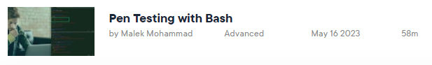 Pictures · Pluralsight — Pen Testing with Bash 2023-5