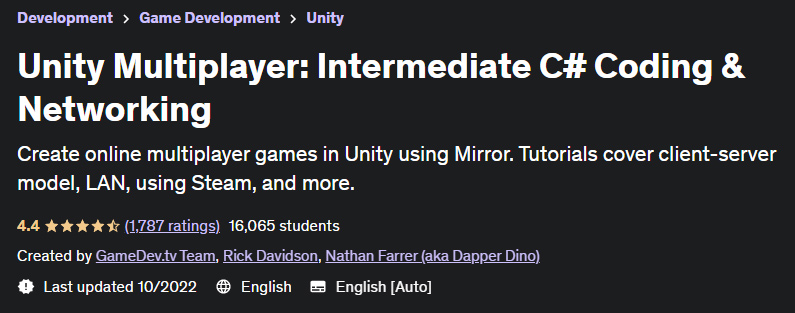 Pictures · Unity Multiplayer: Intermediate C# Coding & Networking 2022-6