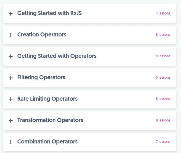 Course topics · Ultimate Courses — RxJS Basics 2021-9