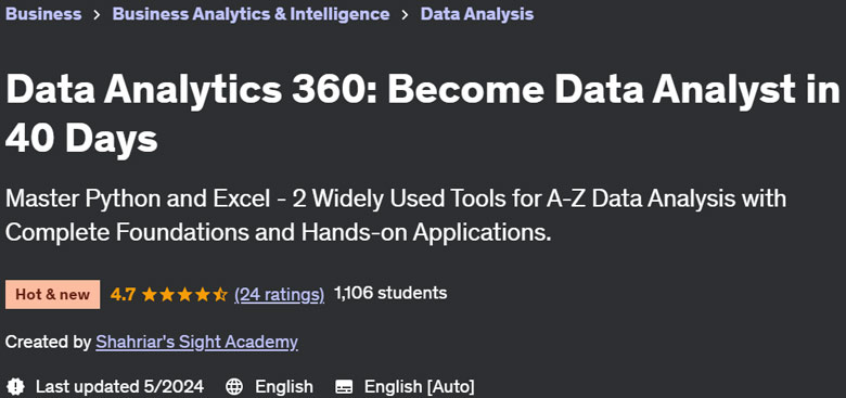 Pictures · Data Analytics 360: Become Data Analyst in 40 Days 2024-5
