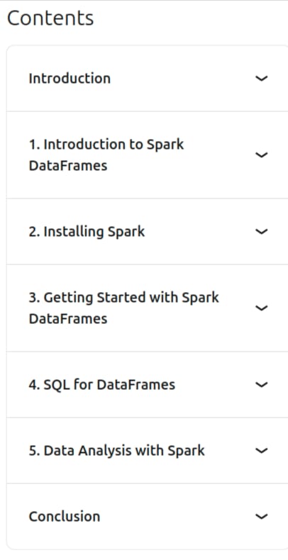 Course topics · Introduction to Spark SQL and DataFrames 2019-5