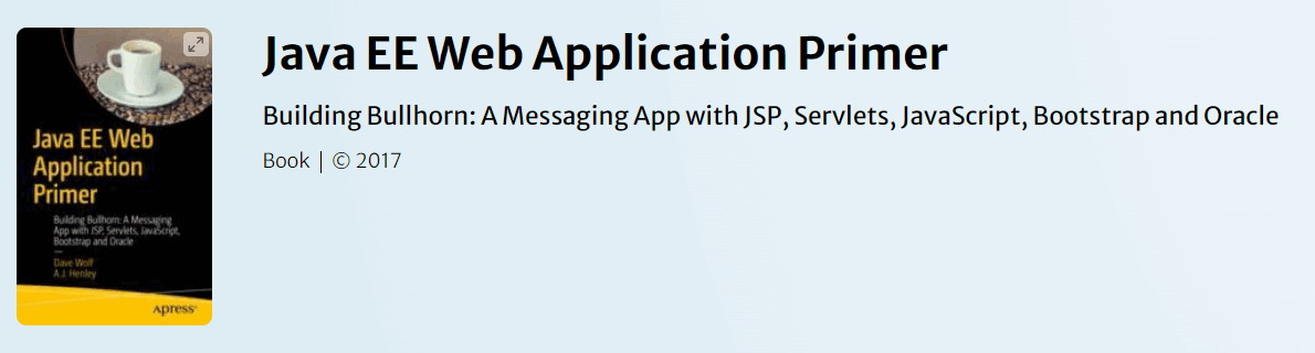 Bilder · Apress – Java EE Web Application Primer 2017