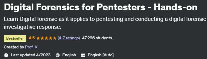 Pictures · Udemy — Digital Forensics for Pentesters – Hands-on 2023-4