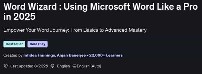 Pictures · Udemy — Word Wizard : Using Microsoft Word Like a Pro in 2025 2025-8