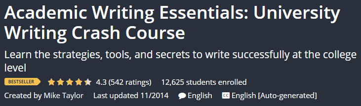 Pictures · Udemy — Academic Writing Essentials: University Writing Crash Course 2014-11