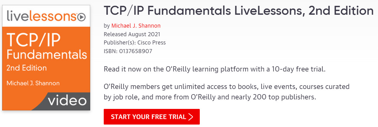 Pictures · Oreilly — TCP/IP Fundamentals LiveLessons, 2nd Edition 2021-8