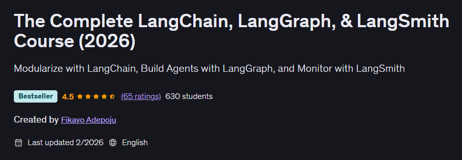 Pictures · The Complete LangChain, LangGraph, & LangSmith Course (2026) 2026-2