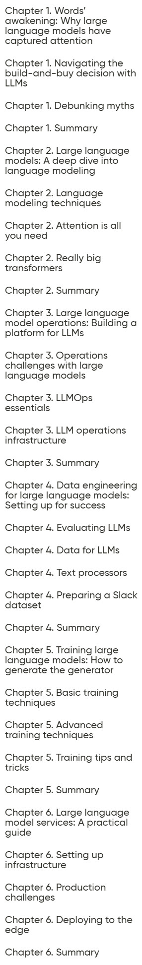 강좌 주제 · Oreilly - 생산, 비디오 에디션의 LLM 2025-1