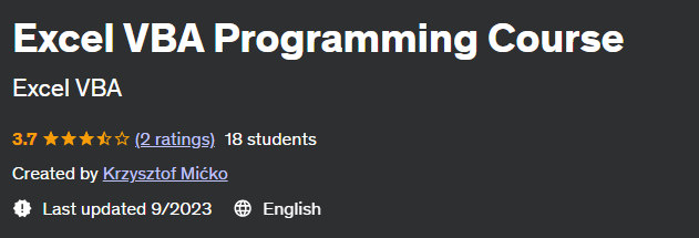 Pictures · Udemy — Excel VBA Programming Course 2023-2