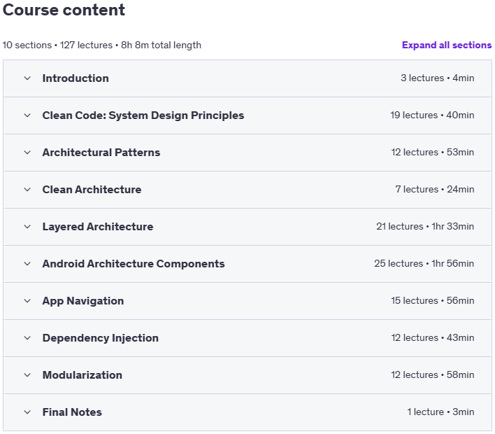 Course topics · Modern Android App Architecture 2024-10