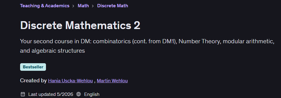 Pictures · Udemy — Discrete Mathematics 2 2026-3
