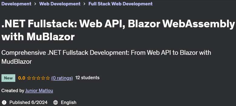 Pictures · Udemy — .NET Fullstack: Web API, Blazor WebAssembly with MuBlazor 2024-6