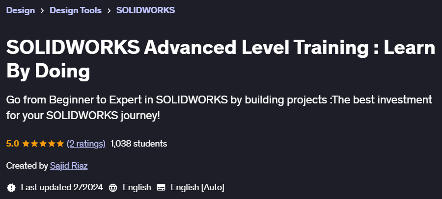 Pictures · SOLIDWORKS Advanced Level Training : Learn By Doing 2024-2