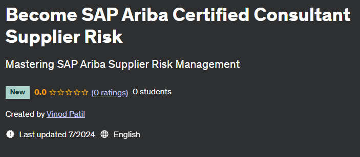 Pictures · Become SAP Ariba Certified Consultant Supplier Risk 2024-7