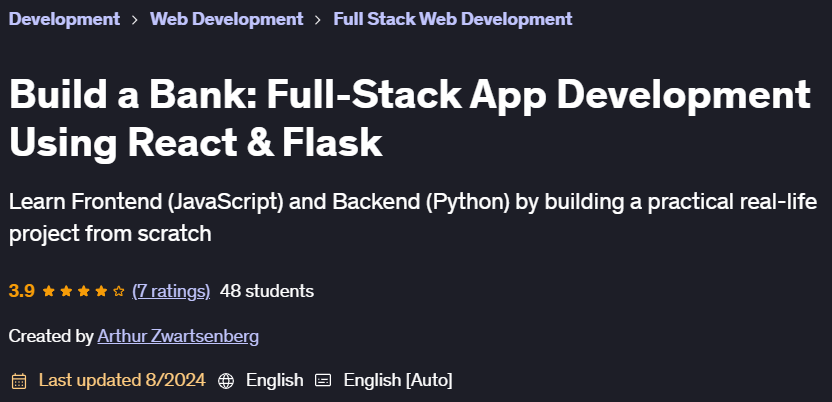 Pictures · Udemy — Build a Bank: Full-Stack App Development Using React & Flask 2024-1