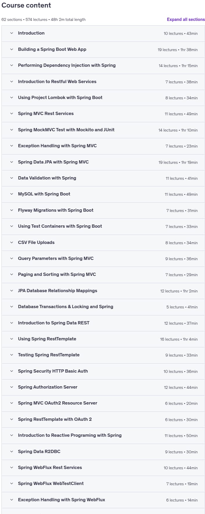 کورس کے موضوعات · (→ روابط ترمیم) Spring Boot 4موسم بہار کی فہرست 7شروع کرنے کے لئے Guru 2025-11
