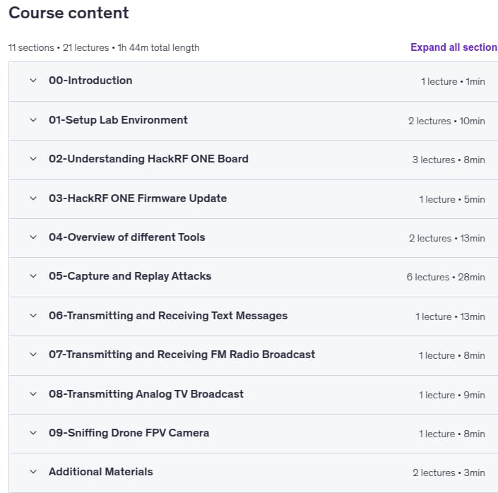 Temas del curso · SDR para Hackers Éticos y Investigadores de Seguridad 3.0 2025-10