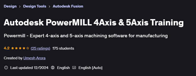 Pictures · Udemy — Autodesk PowerMILL 4Axis & 5Axis Training 2024-3