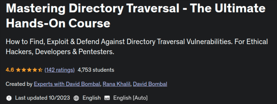 Pictures · Mastering Directory Traversal – The Ultimate Hands-On Course 2023-10