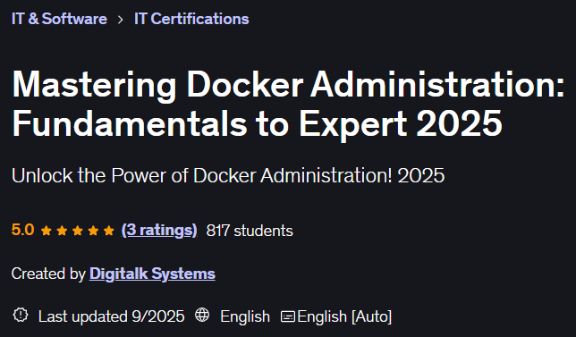 Images · Master Docker Administration: Fondamentaux à l'expert 2025 2025-9