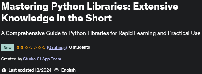 Pictures · Mastering Python Libraries: Extensive Knowledge in the Short 2024-11