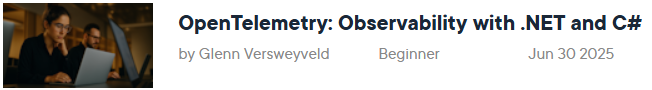 الصور · OpenTelemetry: قابلية المراقبة مع .NET و C# 2025-7