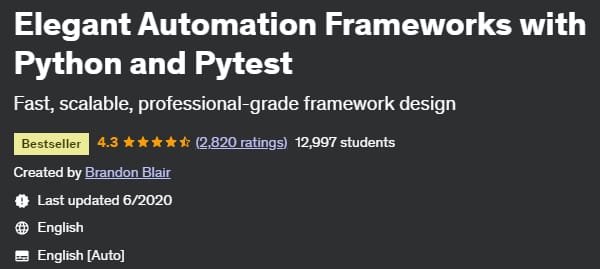 Pictures · Udemy — Elegant Automation Frameworks with Python and Pytest 2018-11