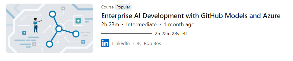 Pictures · LinkedIn — Enterprise AI Development with GitHub Models and Azure 2024-10