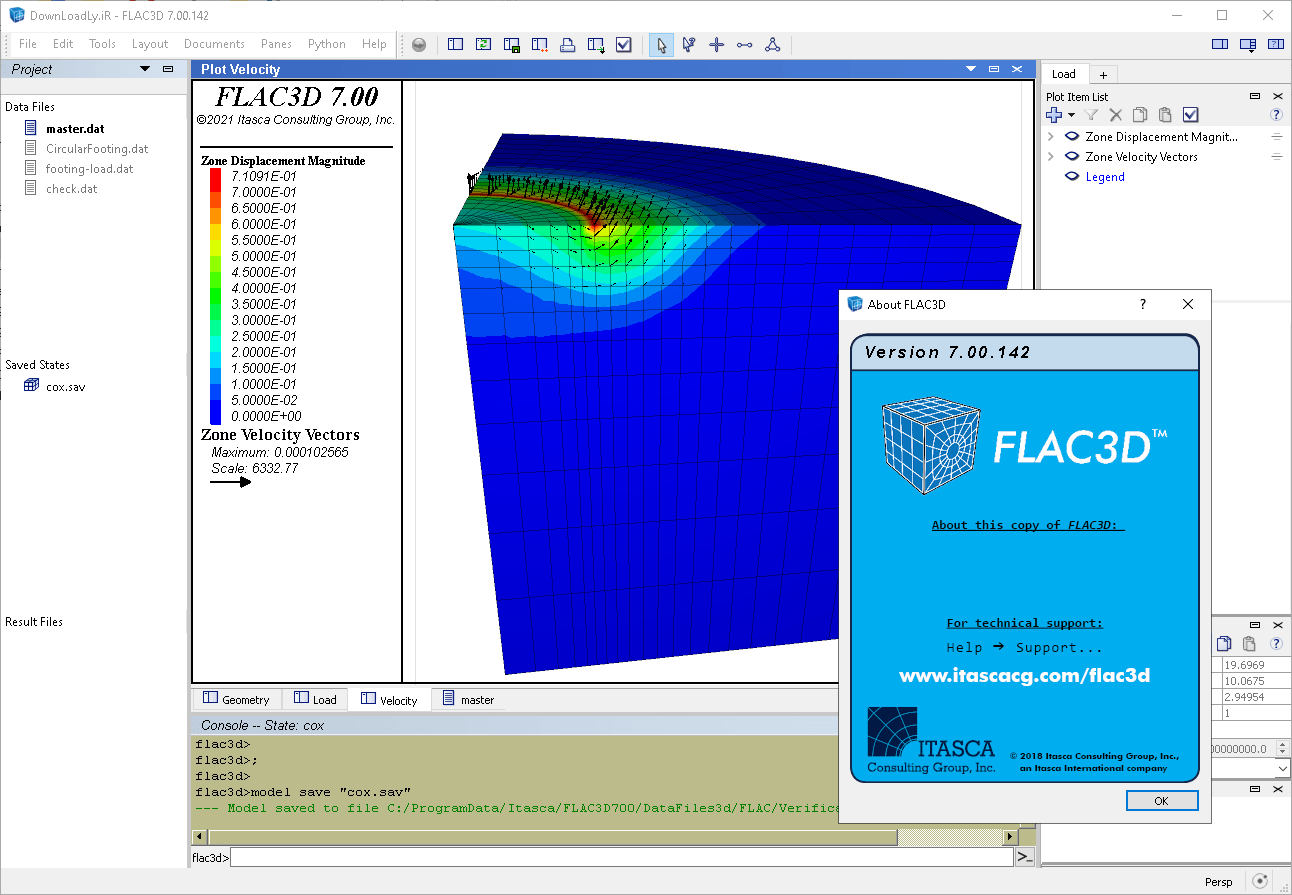 Pictures · Itasca FLAC3D 9.10 x64