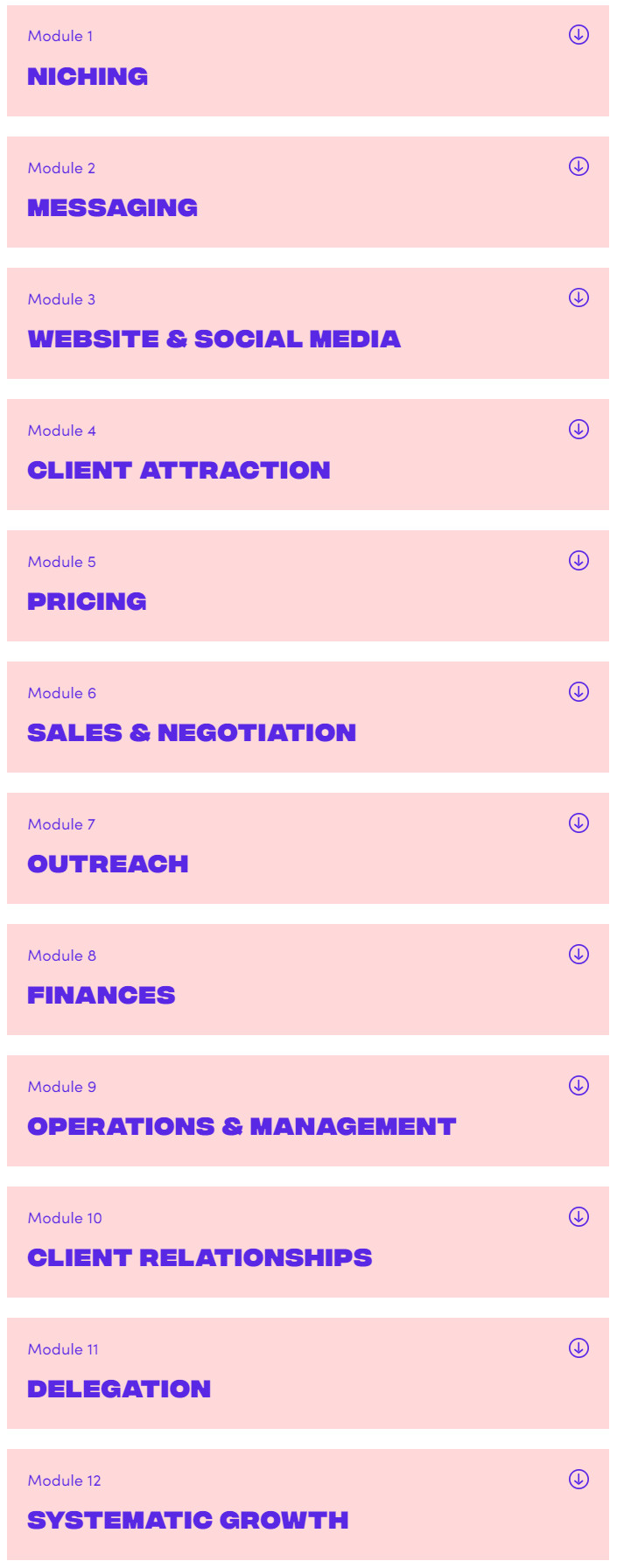 Course topics · Flux Academy – The 6-Figure Freelance Designer 2022-7